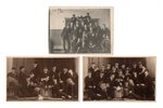 set of photographs, 3 pcs., corporation, Latvia, 20-30ties of 20th cent., 8.4 x 13.4 / 8.9 x 11.9 cm...