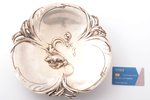 fruit dish, silver, Art-Nouveau, 800 standard, 388.10 g, 26.8 x 26.5 cm, by Max Gedlicka, the border...