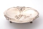 fruit dish, silver, Art-Nouveau, 800 standard, 388.10 g, 26.8 x 26.5 cm, by Max Gedlicka, the border...