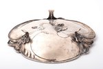 fruit dish, silver, Art-Nouveau, 800 standard, 388.10 g, 26.8 x 26.5 cm, by Max Gedlicka, the border...