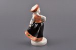 figurine, Folk dance (girl), porcelain, Riga (Latvia), USSR, Riga porcelain factory, molder - Leja N...