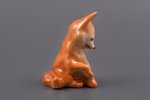 figurine, Fox, porcelain, Riga (Latvia), USSR, Riga porcelain factory, molder - Regīna Karkunova, 19...