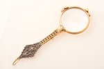 lorgnette, gold plated, metal, 11.8 x 4.5 cm (folded)...