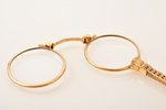 lorgnette, gold plated, metal, 11.8 x 4.5 cm (folded)...