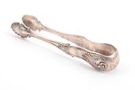 sugar tongs, silver, 84 standard, 54.35 g, 14.8 cm, by Carl Gustav Ekqvist, 1856, St. Petersburg, Ru...