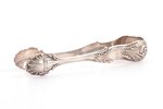 sugar tongs, silver, 84 standard, 54.35 g, 14.8 cm, by Carl Gustav Ekqvist, 1856, St. Petersburg, Ru...