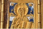 icon with foldable side flaps, Deesis: Jesus Christ, Holy Virgin Mary and St. John the Baptist, Vyg,...